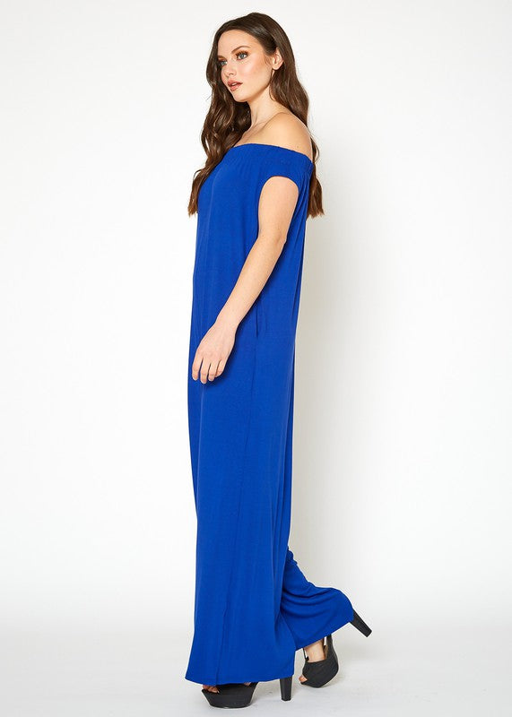 Sweet Lady Off Shoulder Wide Leg Jumpsuit