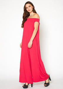 Sweet Lady Off Shoulder Wide Leg Jumpsuit