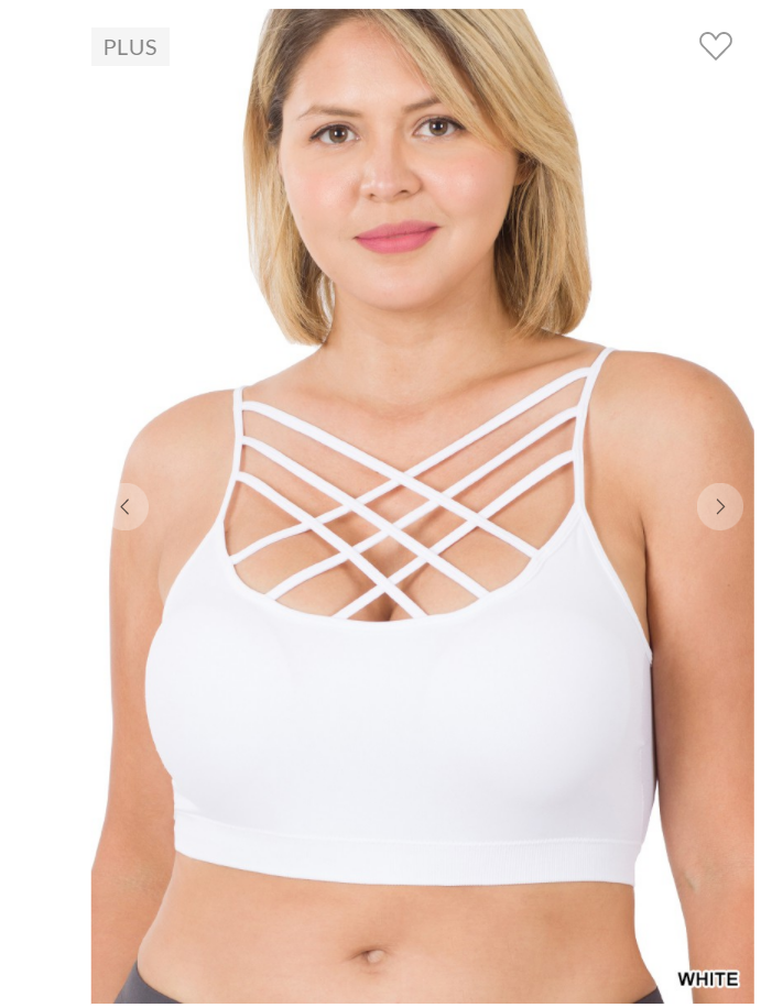 Love On My Mind Seamless Triple Criss-Cross Padded Bralette