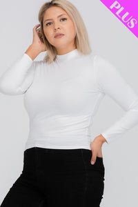 Around the Way Girl Mock Neck Solid Top